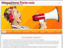 Tablet Screenshot of megaphone-porte-voix.com